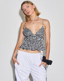 Image of Dilara Cami Top in Black and White Gingham