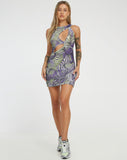 image of Diraya Cutout Dress in Rave Optic