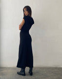 Image of Dixie Hooded Maxi Dress in Slinky Black