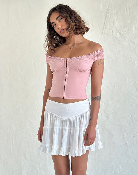 Image of Dovica Corset Top in Pink Lady