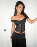 Image of Dovica Corset Top in Black Canina Rose Lace