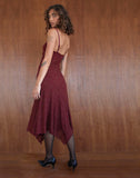 Image of Drusilla Midi Dress in Rose Lace Burgundy