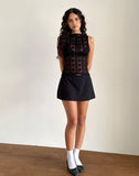 Image of Dudley Top in Regal Lace Black