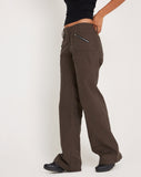 Image of Kauna Low Rise Trouser in Dark Grey