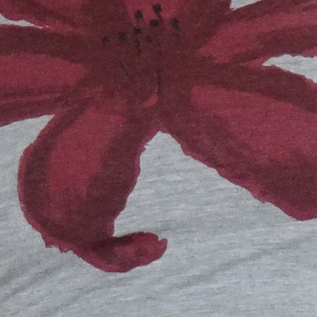 Dudley Vest Top in Grey Marl Painted Flower