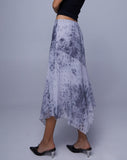 Image of Cinta Low Rise Midi Skirt in Distorted Animal Print