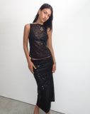 Image of Dudley Vest Top in Sequin Knit Black