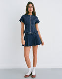 Image of Dunya Top in Chambray Vintage Blue