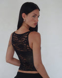 Image of Dwira Lace Vest Top in Black