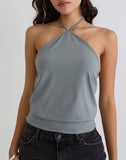 Image of Dyilla Arrow Neck Top in Grey