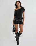 Image of Edwina Off The Shoulder Mini Dress in Black