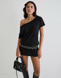 Image of Edwina Off The Shoulder Mini Dress in Black
