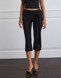Image of Effy Tie Side Cupro Capri in Black