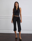 Image of Effy Tie Side Cupro Capri in Black