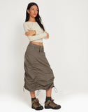 Image of Eisig Cargo Midi Skirt in Fossil