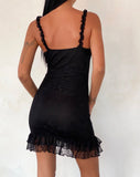 Image of Elaine Lace Mini Dress in Black