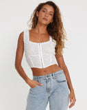 image of Elcika Corset Top in White