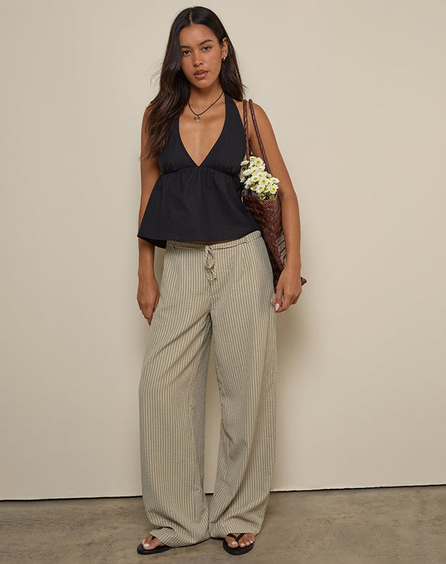 Image of Eldana Halterneck Top in Black