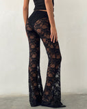 Image of Elio Flared Trouser in Black Lace