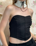 Image of Elita Hook and Eye Corset Top in Black