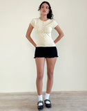 Image of Elmira Top in Flat Knit Cream