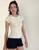 Image of Elmira Top in Flat Knit Cream