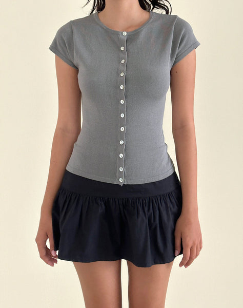 Image of Elmira Top in Flat Knit Grey