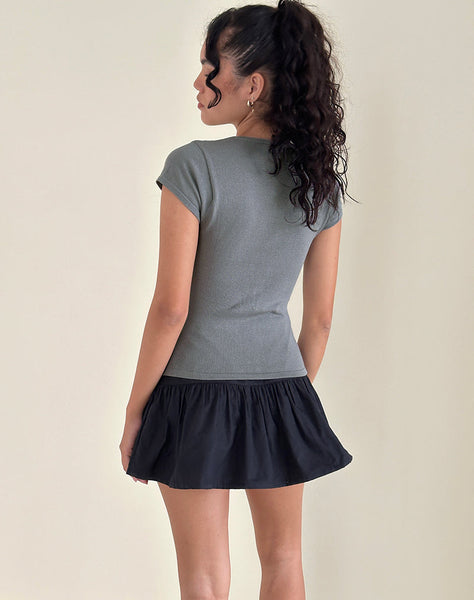 Image of Elmira Top in Flat Knit Grey