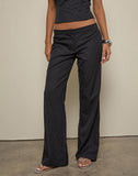 Image of Ganta Slim Trouser in Pinstripe Black