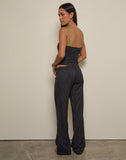 Image of Ganta Slim Trouser in Pinstripe Black
