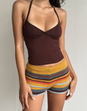 Image of Elspe Halterneck Top in Bitter Chocolate