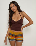 Image of Nikaya Knit Shorts in Multi Stripe Sunset