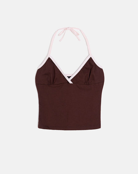 Eldana Halter Top in Light Pink