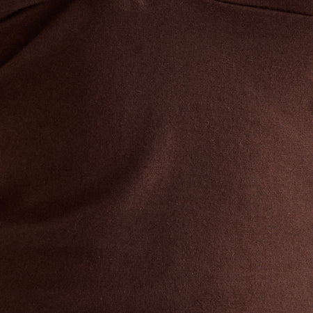 Elspe Halter Top in Bitter Chocolate with Light Pink Binding