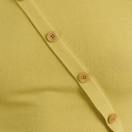 Elyra Asymmetric Top in Knit Golden Green