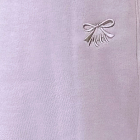 Em Jogger in Violet Grey with Bow Embroidery