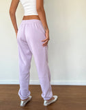 Image of Em Jogger in Violet Grey with Bow Embroidery