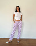 Image of Em Jogger in Violet Grey with Bow Embroidery