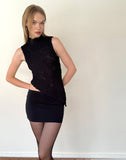 Image of Ember Sleeveless Top in Textured Black