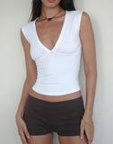 Image of Emberly Plunge Top in White