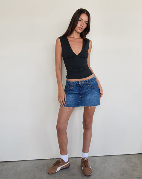 Image of Emberly Plunge Top in Black