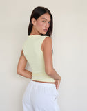 Image of Emberly Plunge Top in Lemon
