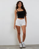 Image of Ena Frilly Bloomer Shorts in Ivory