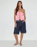 Image of Ender Tie Bandeau Top in Rayon Ballet Pink
