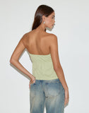 Image of Ender Tie Bandeau Top in Rayon Pistachio