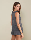 Image of Enisa Top in Crinkle Chiffon Grey