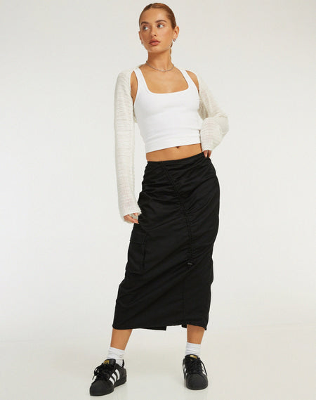 Hadley Midi Skirt in Charcoal