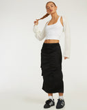 image of Enore Midi Skirt in Black