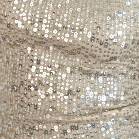 Erika Backless Top in Neutral Sequin