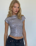 Image of Erika Backless Top in Silver Sequin